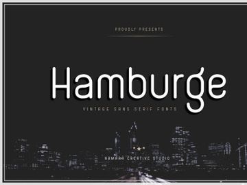 Hamburge Vintage Sans Serif Font preview picture