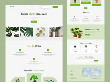 Greenie - Plant shop landing page preview picture