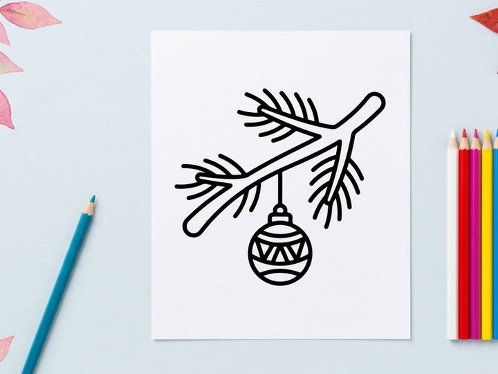 Ranting mistletoe Natal buatan tangan dengan hiasan bola kaca gantung untuk dekorasi liburan yang meriah