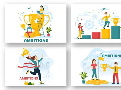 12 Ambition to Success Illustration