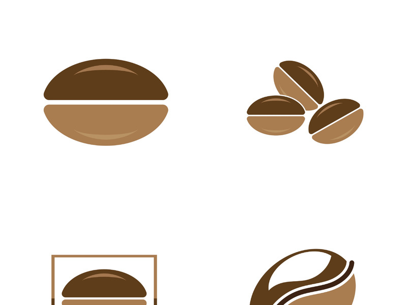 coffee bean icon vector illustration template