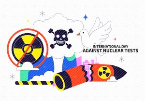 Ilustração de 10 Dias Contra Testes Nucleares