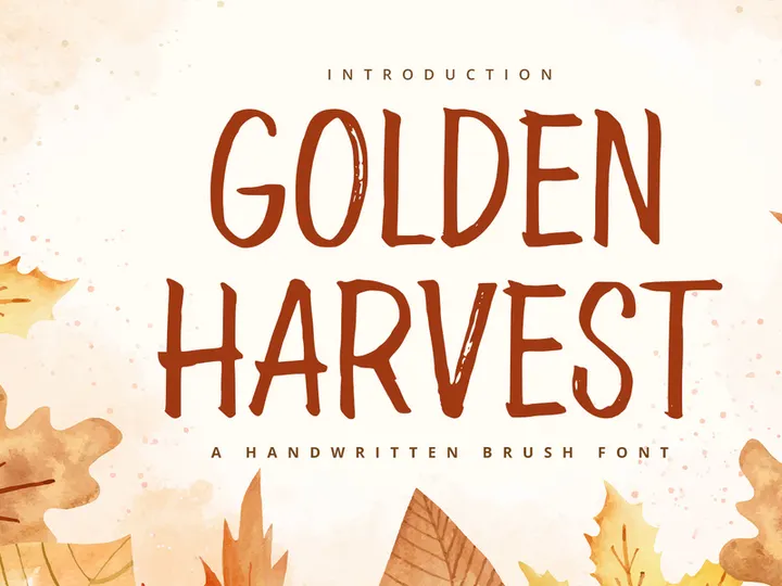 Golden Harvest - Handwritten Font