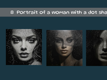 Portrait of a woman with a dot shadow preview picture