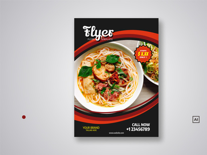 Restaurant Flyer Template Bundle V04