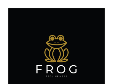 frog logo simple vector design template preview picture