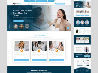 ENT Doctor Website UI/UX Design Kit