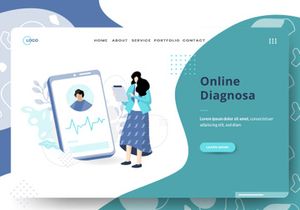 Medical Online sets Illustration