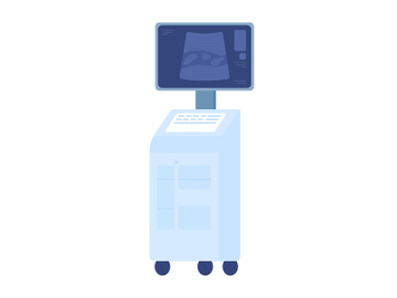 Ultrasound scanner semi flat color vector object preview picture