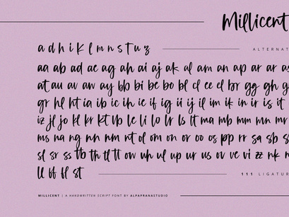 Millicent - Handwritten Script Font