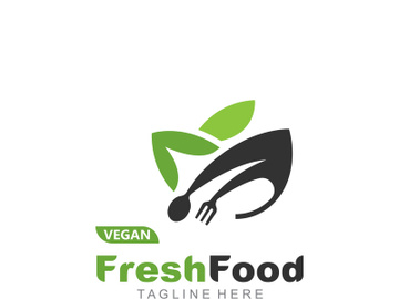 Fresh food logo healthy product badge or label food and drink market, vegan, nature organic premium quality design preview picture