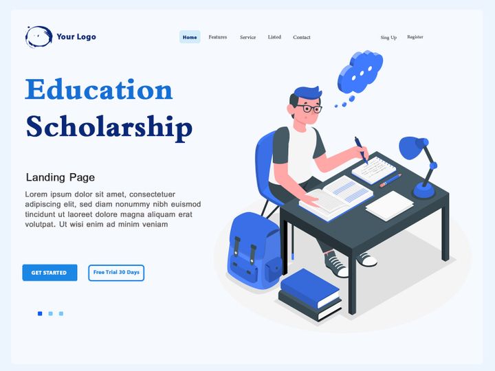 Landing Page Education Scholarship