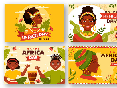 16 Happy Africa Day Illustration