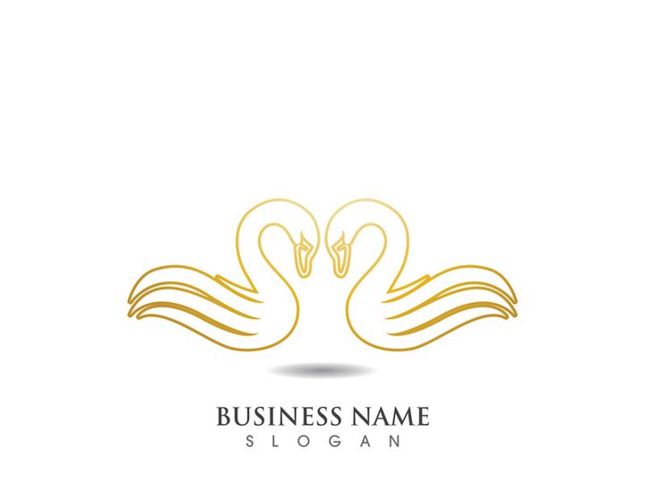 Swan logo and symbol vector
