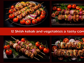 Shish kebab and vegetables a tasty combo preview picture