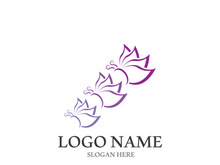 Butterfly logo icon vector design illustration