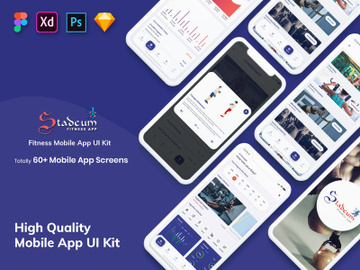 Stadeum-Fitness Mobile App UI Kit preview picture