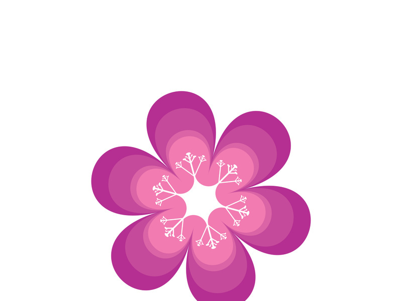 Flower vector icon design template illustration