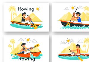10 Rowing and Canoeing Illustration