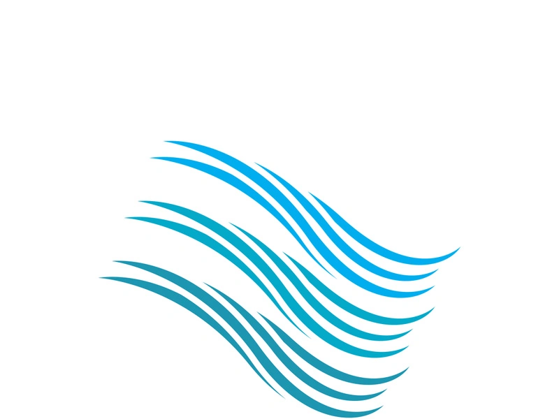 Wave beach vector illustration design logo