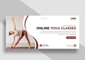 Yoga Fitness Facebook Cover Banner Ver-1