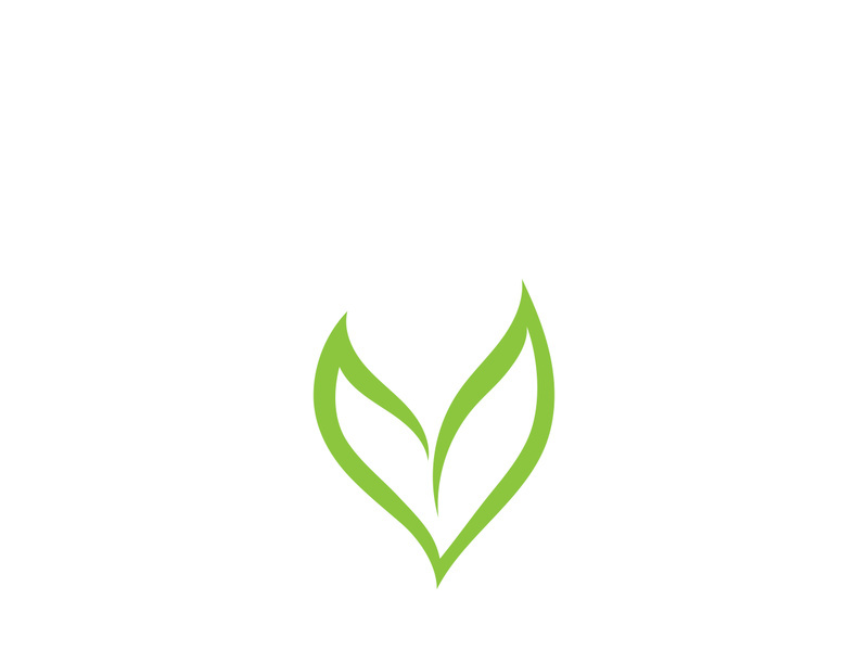 Green leaf ecology nature element vector icon