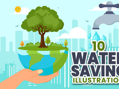 10 Water Saving Illustration