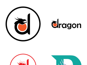 Dragon vector icon illustration design logo template preview picture