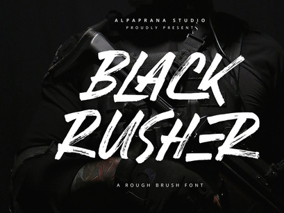 Black Rusher - Brush Font