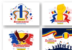 16 Romania National Day Illustration