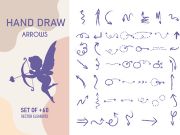 hand drawing arrows doodle collection