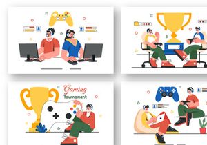 9 E-Sports Gaming Tournament Illustration