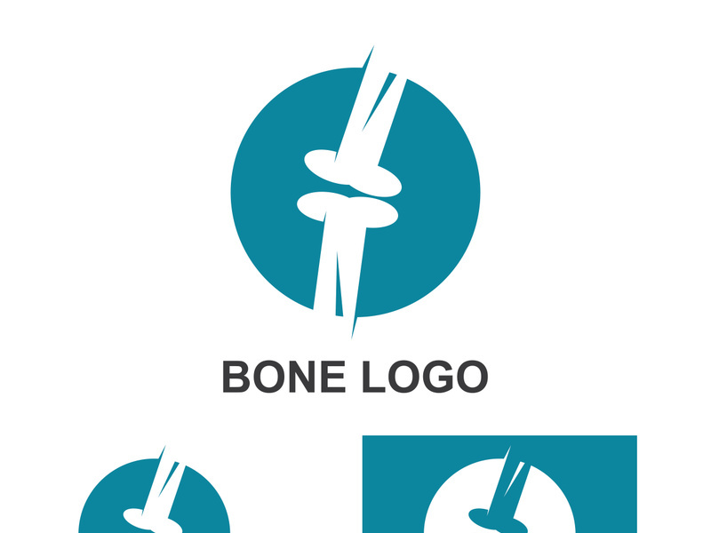 Bone logo design.logo for nursing, medical, orthopedic.