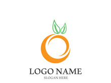 Orange logo design vector icon illustration design