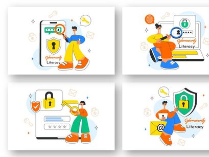 10 Cybersecurity Literacy Illustration