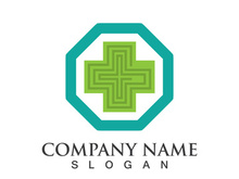 Medical health icon digital logo design vector illustration