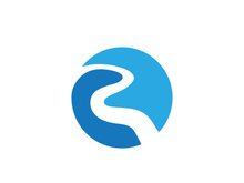 River Icon illustration design template