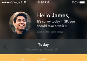 iPhone 7 – Fitness App – Home Screen
