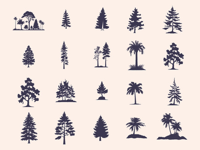 Trees Silhouettes Set