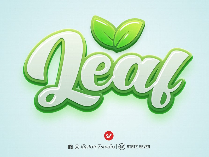 Leaf Text Effect