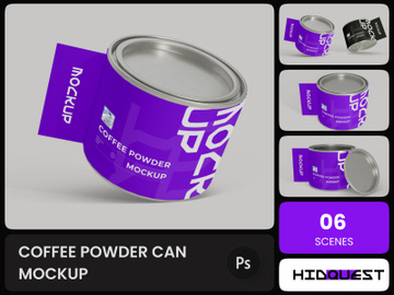 Coffee Powder Can Mockup preview picture