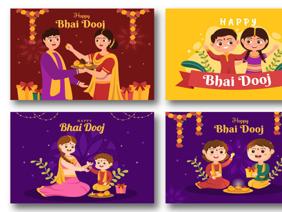 Illustration of Hindu Festival Bhai Dooj Background Stock Vector by  ©InfiniteGraphic 142166602