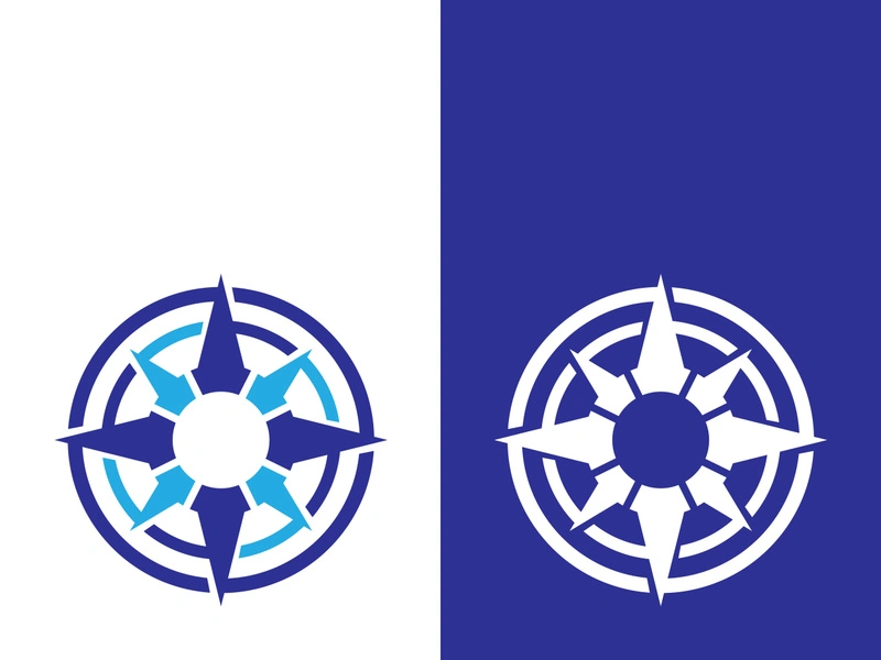 Compass logo template vector icon illustration design