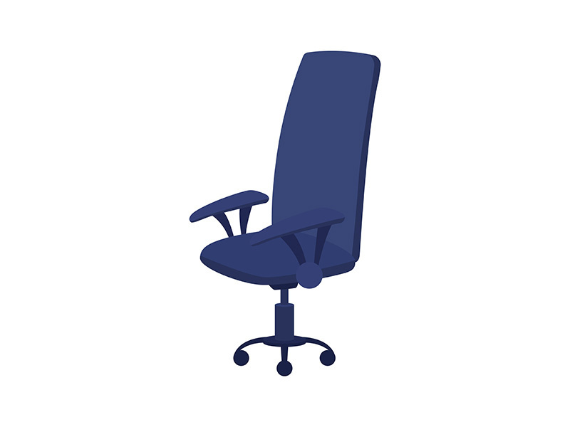 Office chair semi flat color vector object