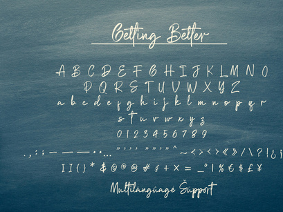 Getting Better - Handwritten Font