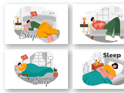 9 Young Person Sleeping Peacefully Illustration