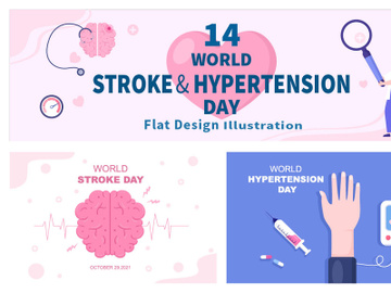 14 World Stroke and Hypertension Day Vector illustration preview picture