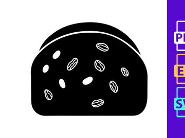 Raisin Bread Slice Icon preview picture