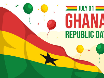 14 Happy Ghana Republic Day Illustration