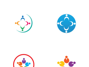 Community of people logo design with creative idea. preview picture